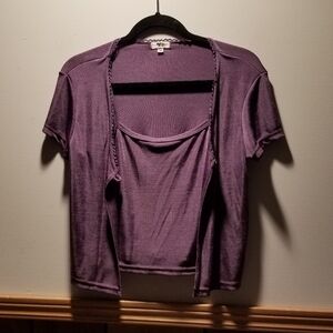 🍭Heart Soul vintage Y2K cami with attached overlayer button closure tee